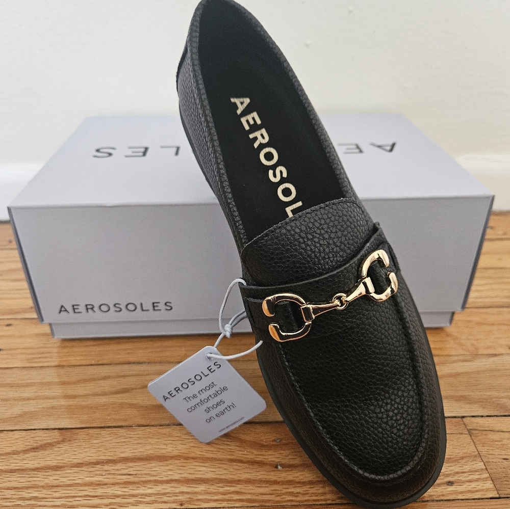 Aerosoles BECKETT Black Loafers NEW IN BOX